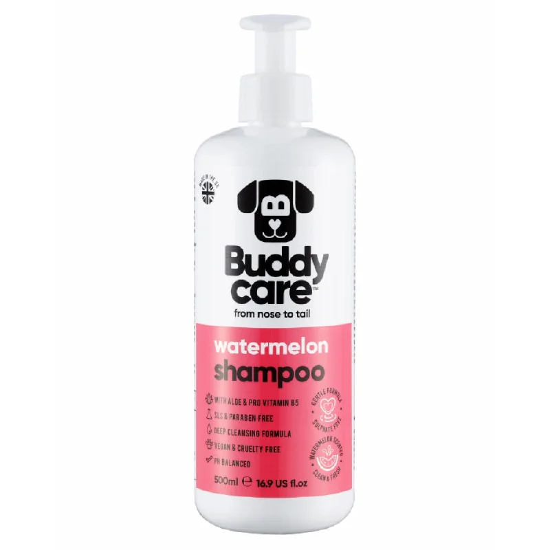 with the functions of decontamination, deodorization, and nourishment.KOHE-VERSARY 20% OFF: Buddycare Watermelon Dog Shampoo 500ml