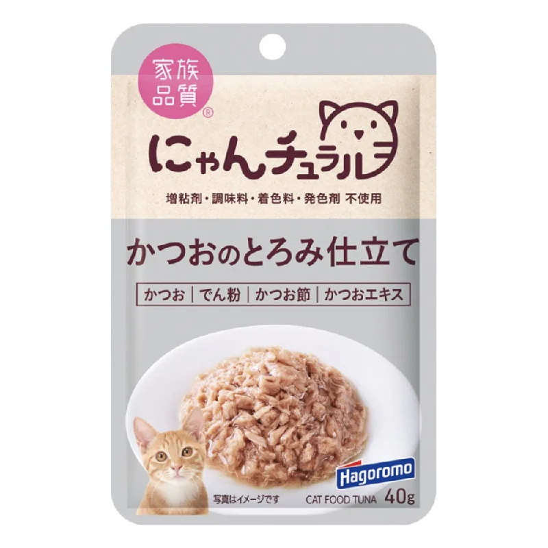 5. **Health and Nutrition**  Hagoromo Nyan Natural Katsuo in Gravy Pouch Cat Food 40g x 12