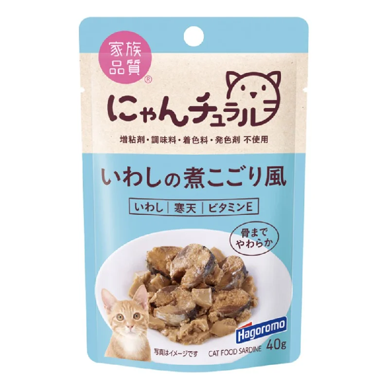    - Cat food for spayed/neutered cats  Hagoromo Nyan Natural Sardine Nikogori Pouch Cat Food 40g x 12