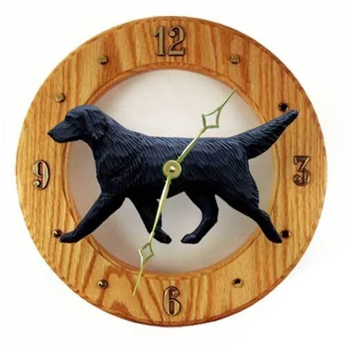 Flat-Coated Retriever Wall Clock