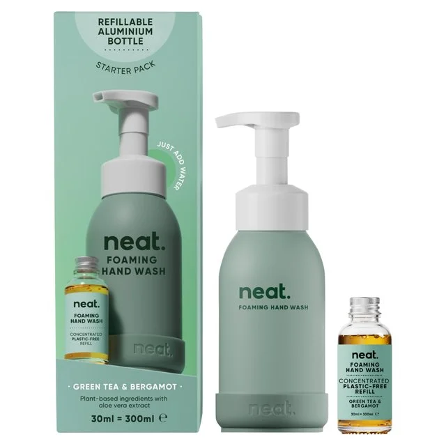 Neat Green Tea & Bergamot Refillable Handwash Starter Pack   300ml