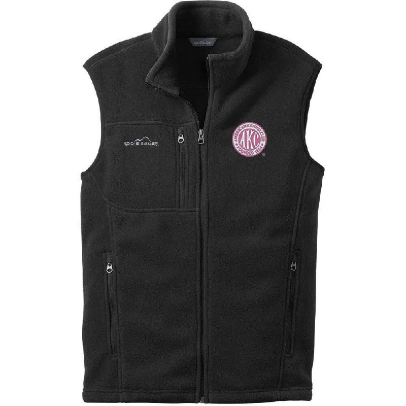 AKC Breast Cancer Awareness Embroidered Eddie Bauer Mens Fleece Vest