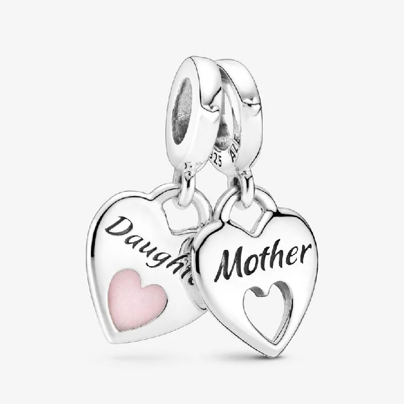 PANDORA : Double Heart Split Dangle Charm