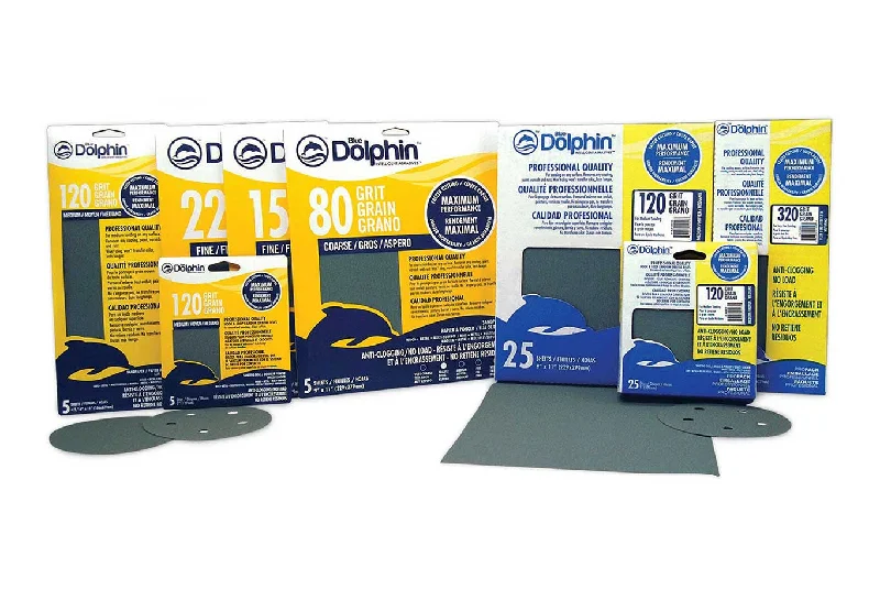 Blue Dolphin Abrasives  Anti-Clogging No Load Sandpaper 9 in. x 11 in. 80 Grit (9" x 11")