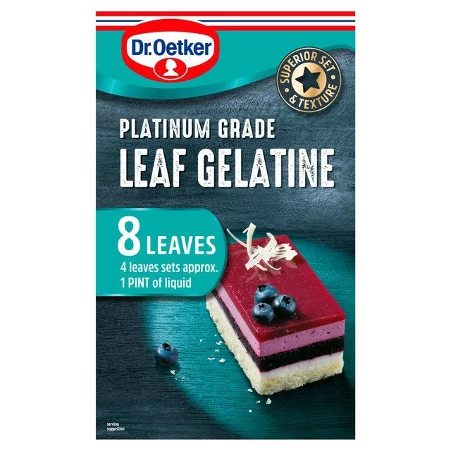 Dr. Oetker Platinum Grade Leaf Gelatine   13g