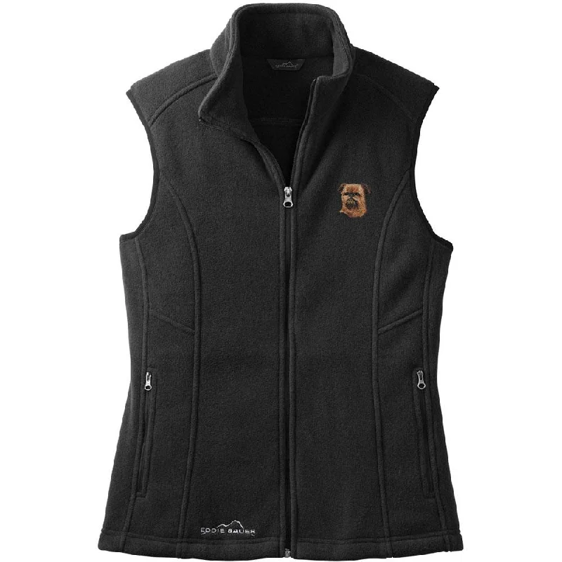 Brussels Griffon Embroidered Ladies Fleece Vest