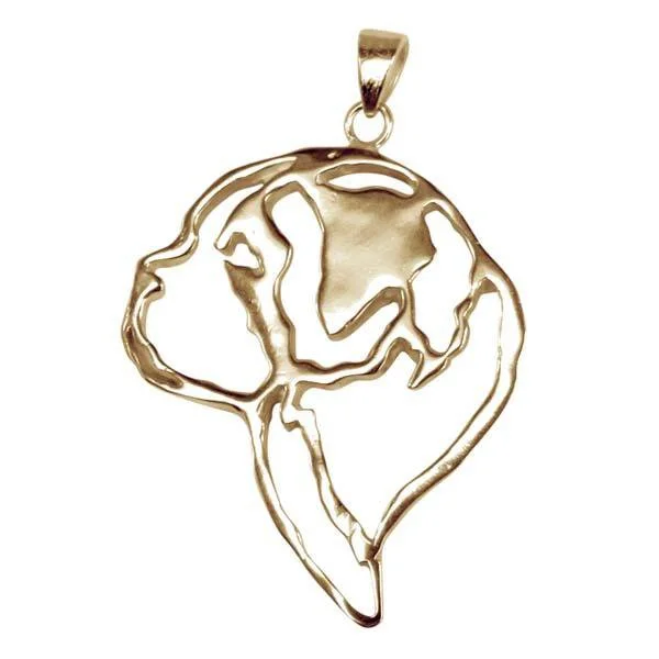 Saint Bernard 14K Gold Cut Out Pendant