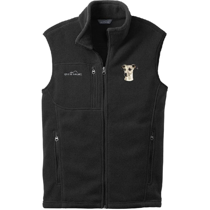 Whippet Embroidered Mens Fleece Vest