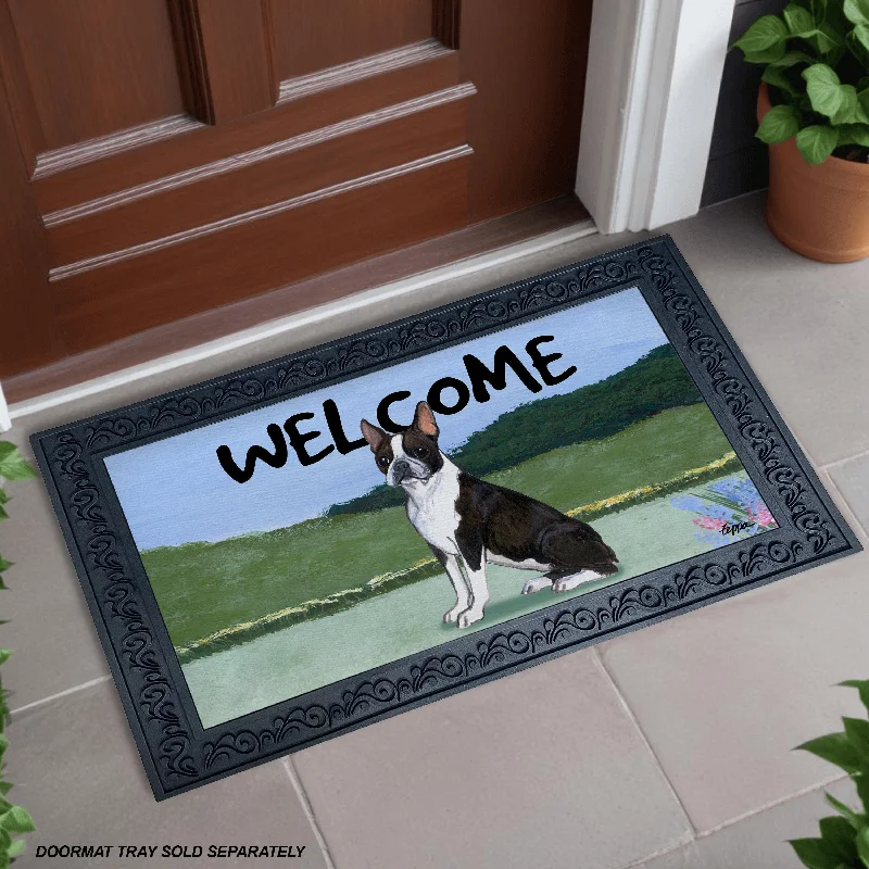 Boston Terrier Welcome Mat