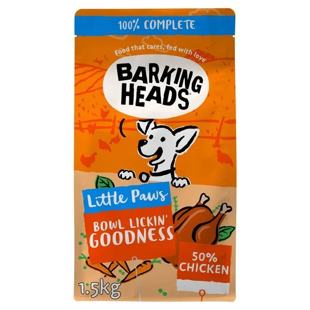 - Gastrointestinal conditioning dog foodBarking Heads Little Paws Bowl Lickin' Goodness Chicken Dry Dog Food   1.5kg