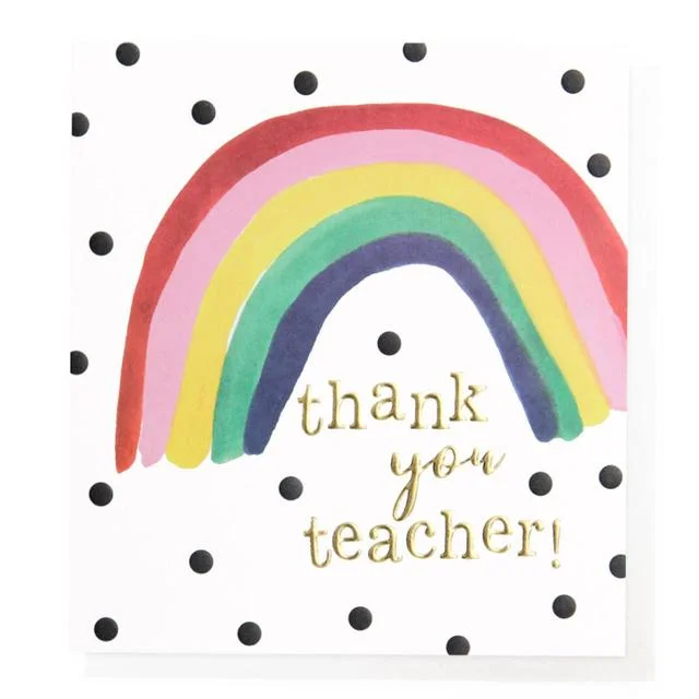 Rainbow Thank You Teacher Card