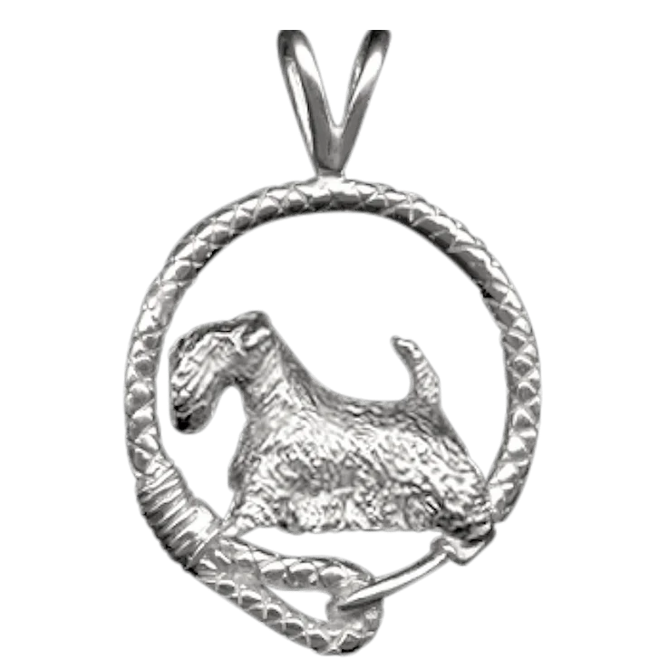 Sealyham Terrier in Solid Sterling Silver Leash Pendant