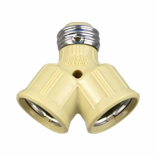 Eaton Cooper Wiring Lampholder Socket Adapter 250V, Ivory