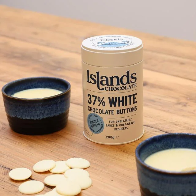 Islands Chocolate 37% White Chocolate Buttons   200g