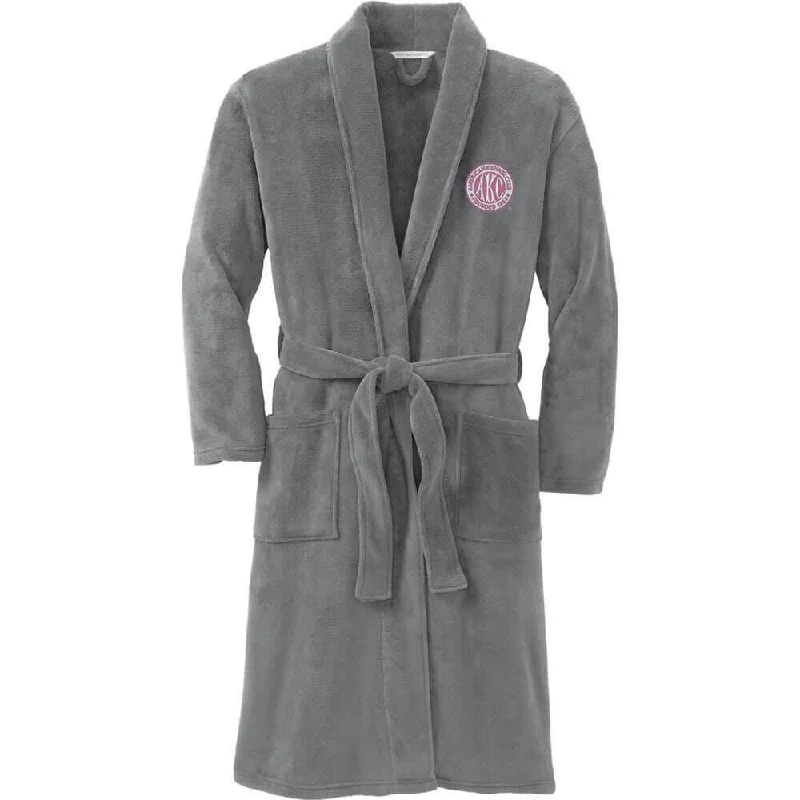 AKC Breast Cancer Awareness Embroidered Plush Microfleece Robe