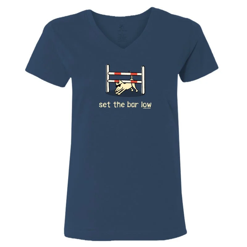 Set The Bar Low - Ladies T-Shirt V-Neck