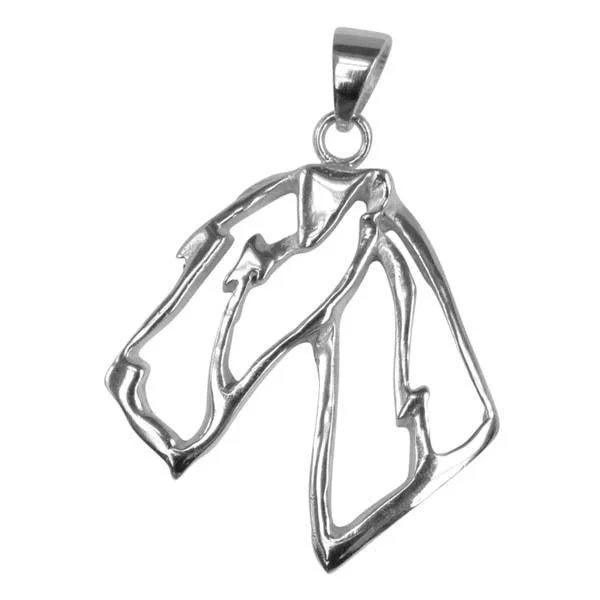 Airedale Terrier Sterling Silver Cut Out Pendants