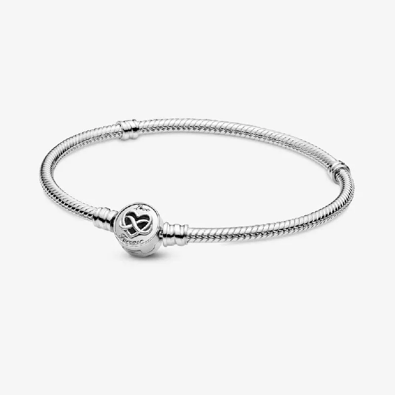 PANDORA : Pandora Moments Heart Infinity Clasp Snake Chain Bracelet