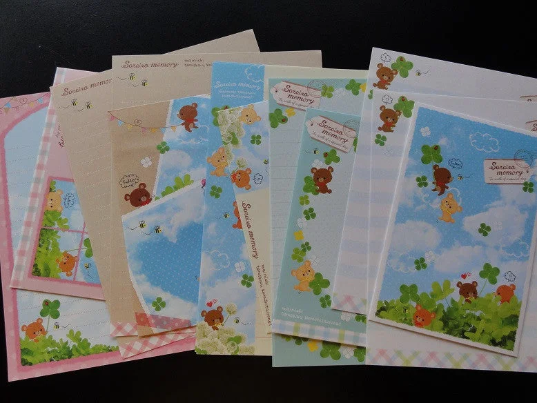 Q-Lia Sorairo Blue Sky Memory Bear Letter Sets