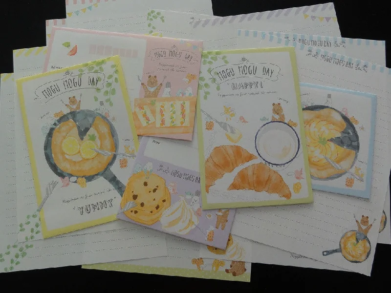 Kawaii Cute Crux Yummy Mogu Day Letter Sets