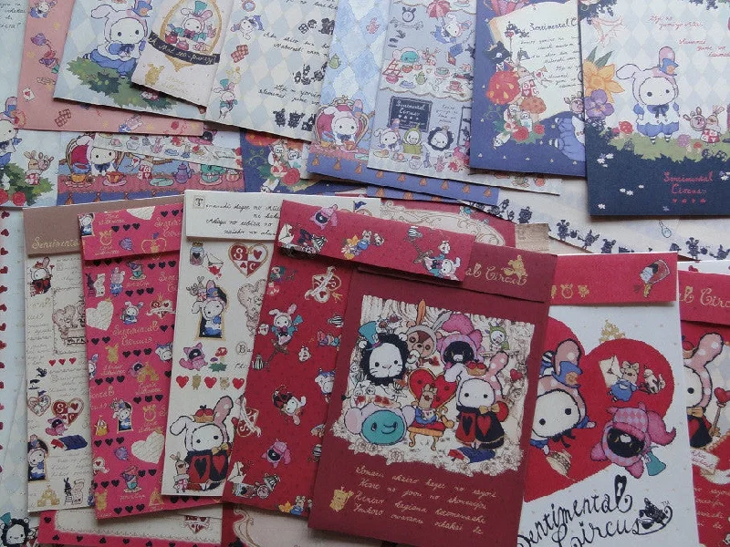 San-X Sentimental Circus Alice Letter Paper + Envelope Theme Set