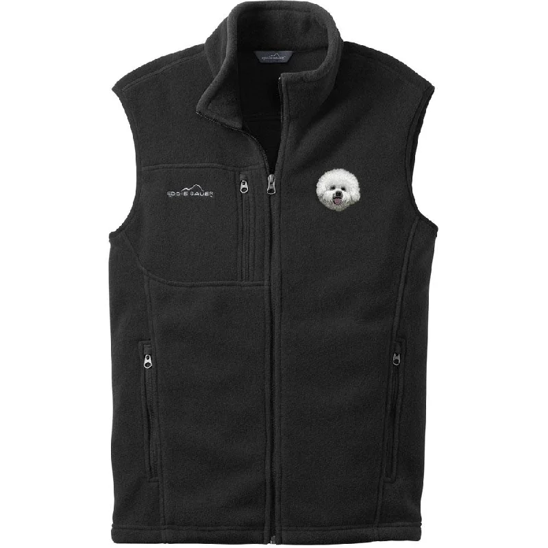 Bichon Frise Embroidered Mens Fleece Vest