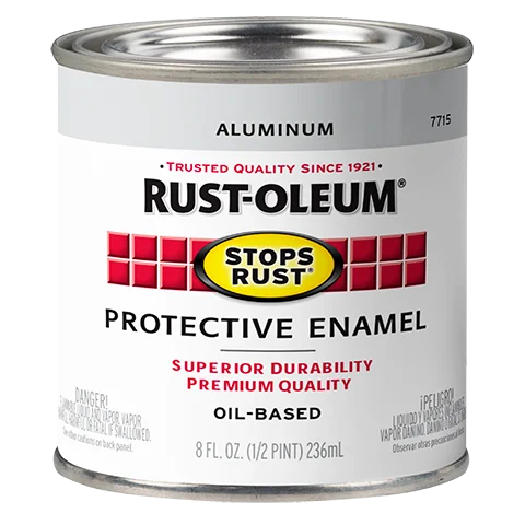 Rust-Oleum® Protective Enamel Brush-On Paint Gloss Aluminum