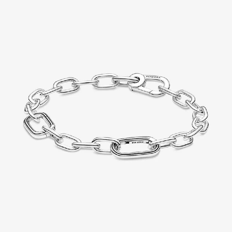 PANDORA : Pandora ME Link Chain Bracelet with 2 Connectors in Sterling Silver