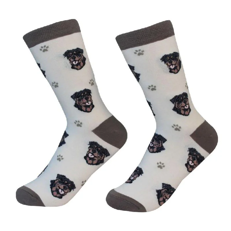 Dog Breed Crew Socks - Rottweiler