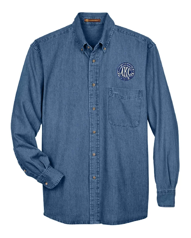 AKC Seal Embroidered Mens Denim Shirts