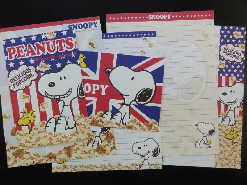 Peanuts Snoopy Letter Sets Stationery Paper - G