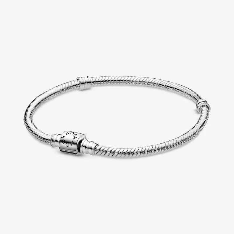 PANDORA : Pandora Moments Barrel Clasp Snake Chain Bracelet