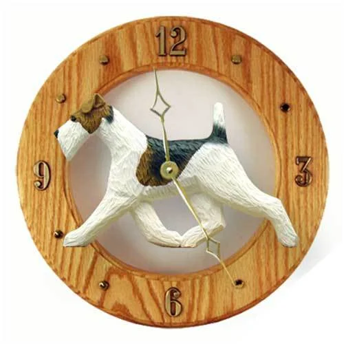 Wire Fox Terrier Wall Clock