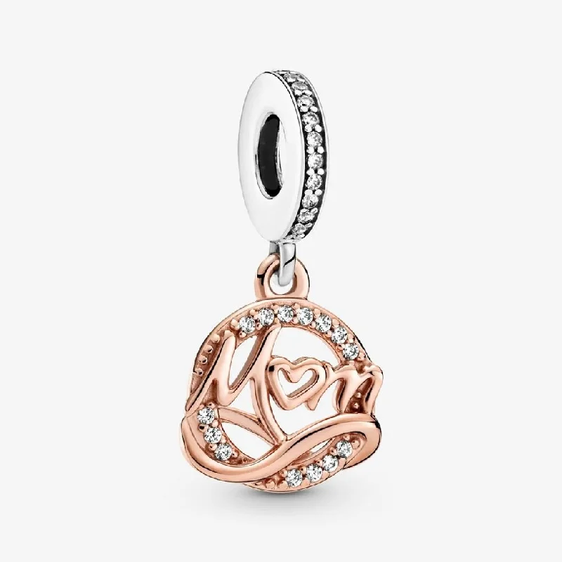 PANDORA : Two-tone Mom Dangle Charm