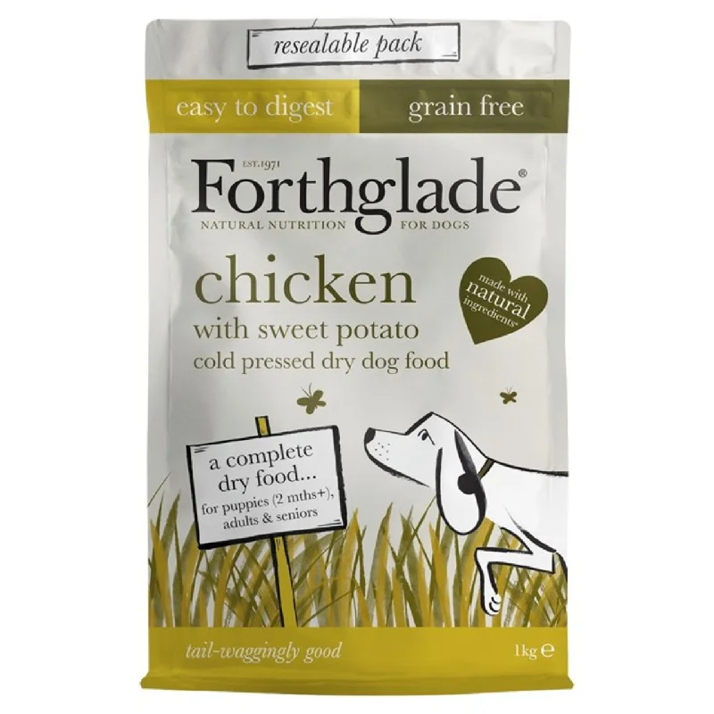  -Cost-effective dog foodForthglade Cold Pressed Grain Free Chicken & Vegetables Dry Dog Food 1kg