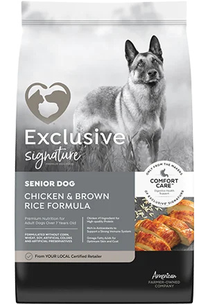 Exclusive® Signature Senior Dog Chicken & Brown Rice Formula