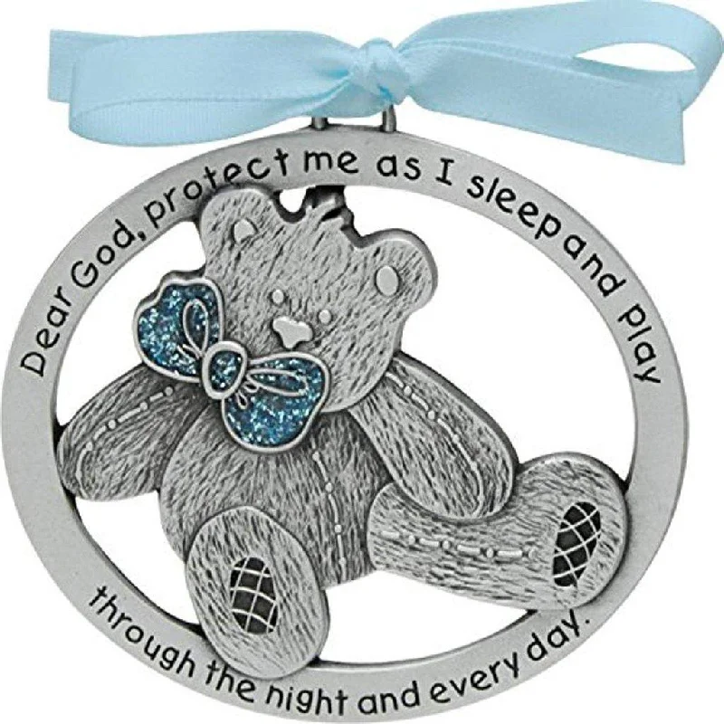 Cathedral Art : Blue Teddy Bear Crib Medal