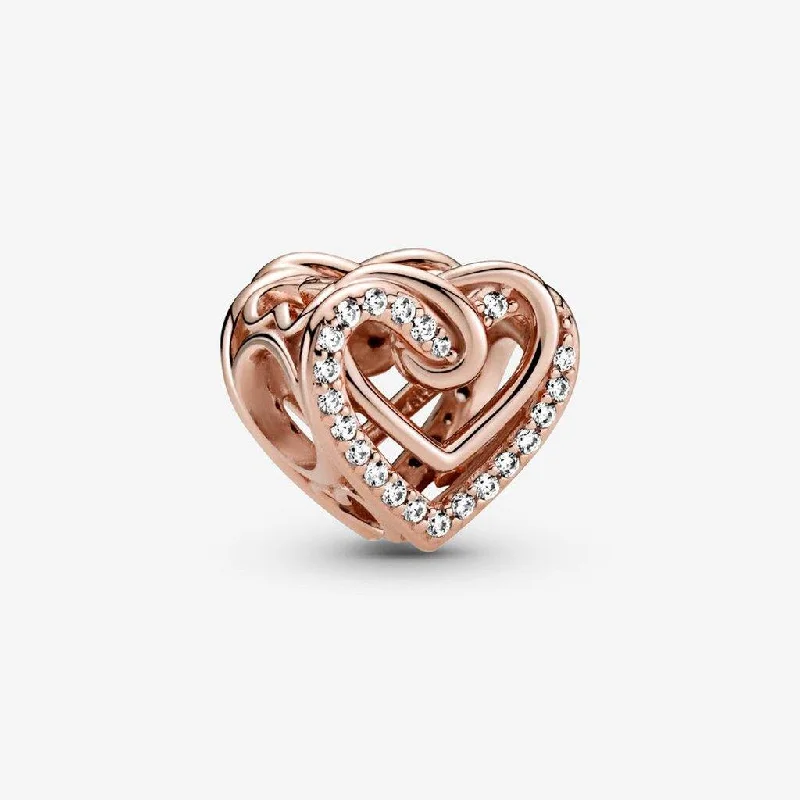 PANDORA : Sparkling Entwined Hearts Charm