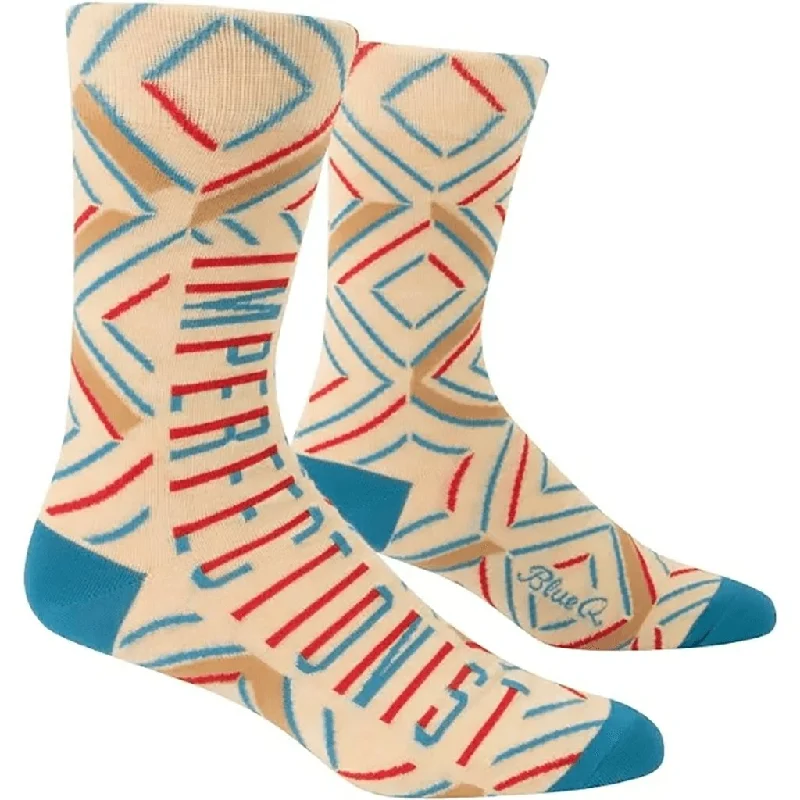 Blue Q : Men's Crew Socks - Imperfectionist