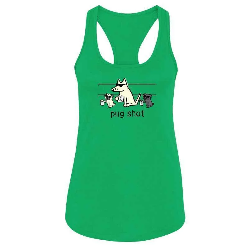 Pug Shot - Ladies Racer Back Tank Top