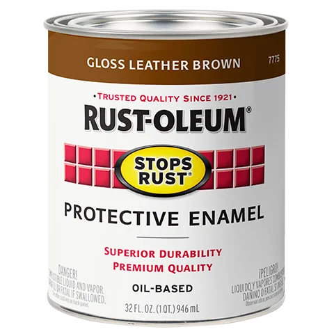 Rust-Oleum® Protective Enamel Brush-On Paint Gloss Leather Brown