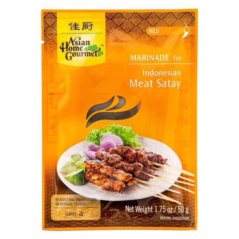 Asian Home Gourmet Marinade for Indonesian Meat Satay (Mild)