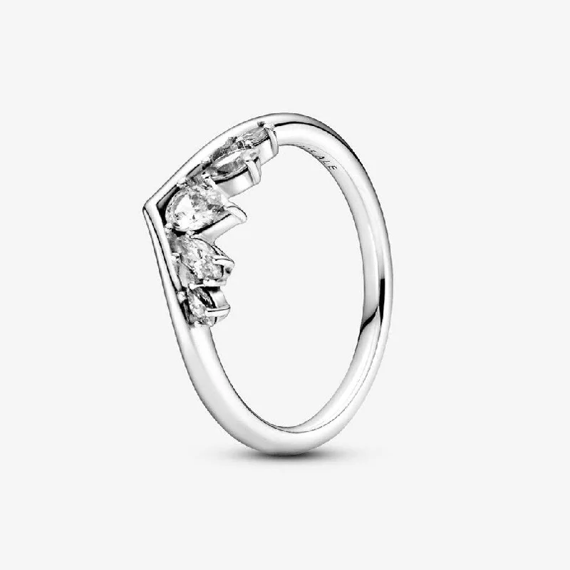 PANDORA : Sparkling Pear & Marquise Wishbone Ring