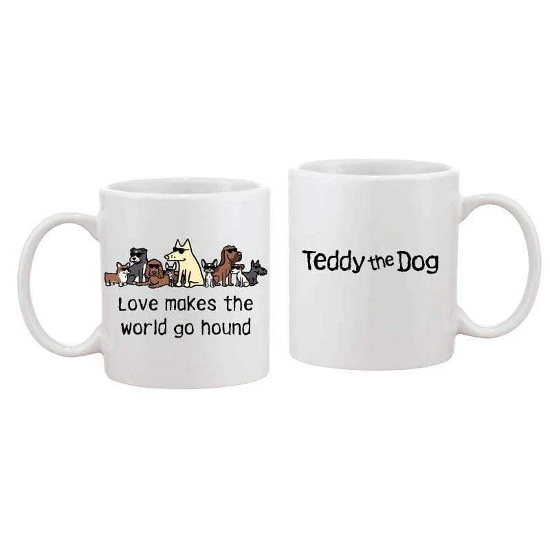 Love Makes The World Go Hound - Coffee Mug