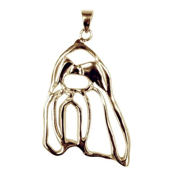 Shih Tzu 14K Gold Cut Out Pendant