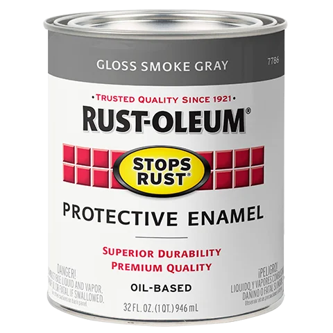 Rust-Oleum® Protective Enamel Brush-On Paint Gloss Smoke Gray