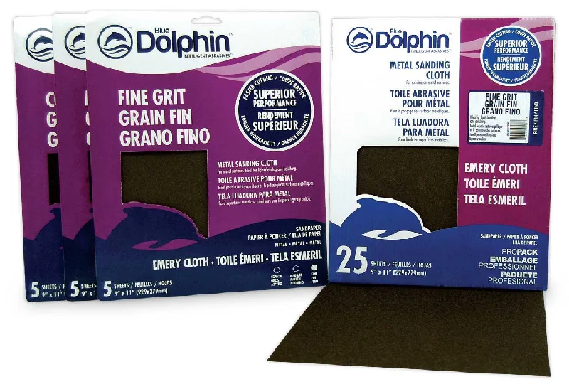 Linzer Blue Dolphin Emery Cloth 9 In. X 11 In. Medium 5 Pack (9" x 11")