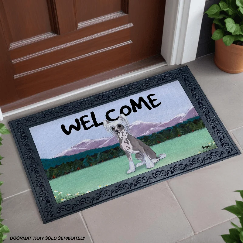 Chinese Crested Welcome Mat