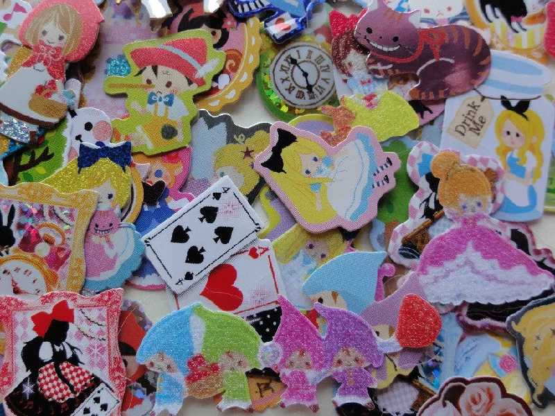 Princess Fairy Tale Flake Sack Stickers - 60 pcs