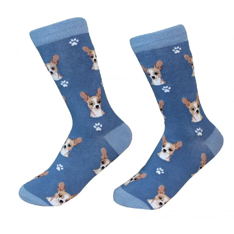 Dog Breed Crew Socks - Fawn Chihuahua